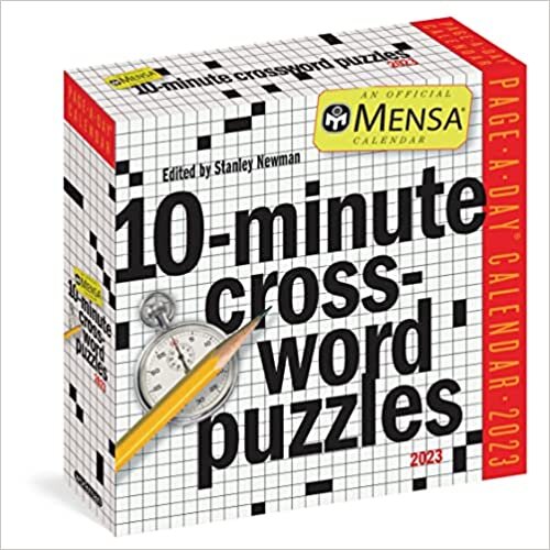 ダウンロード  Mensa 10-Minute Crossword Puzzles Page-A-Day Calendar 2023 本