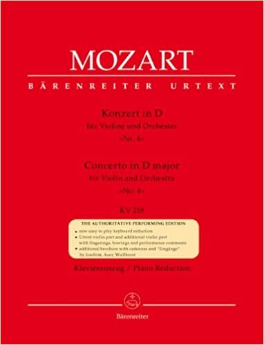 Concerto for Violin No.4 in D major K.218 (Violin & Piano) indir