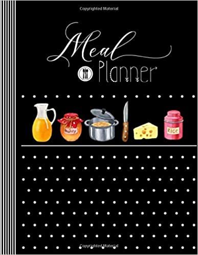  بدون تسجيل ليقرأ Meal Planner: Menu Planning Notebook - Weekly And Monthly Planner Cook Book With Grocery List - Large Log Prep Cooking Organizer Journal Calendar - Modern Black White Dots Graphic Design