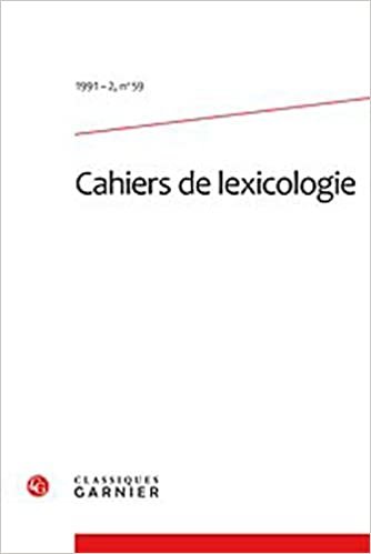 cahiers de lexicologie 1991 - 2, n° 59 - varia