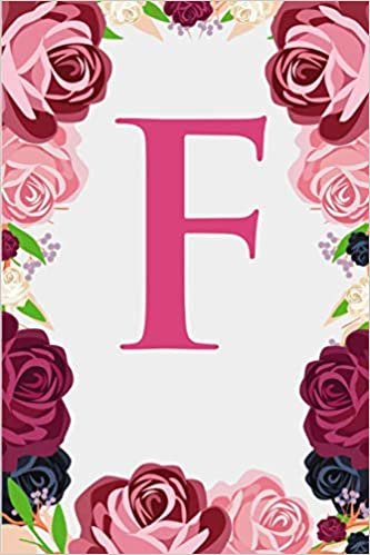 indir F: Letter F Monogram Initials Burgundy Pink &amp; Red Rose Floral Notebook &amp; Journal