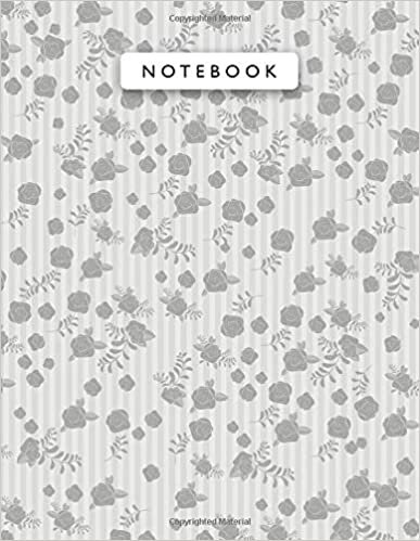Notebook Baby Powder Color Mini Vintage Rose Flowers Small Lines Patterns Cover Lined Journal: A4, 8.5 x 11 inch, Journal, Monthly, Planning, Work List, 110 Pages, Wedding, 21.59 x 27.94 cm, College