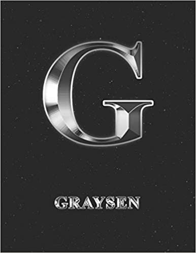 Graysen: 2 Year Weekly Planner with Note Pages (24 Months) | Silver Effect Personalized Custom Letter G Initial First Name | 2020 - 2021 | Week ... | Plan Each Day, Set Goals & Get Stuff Done