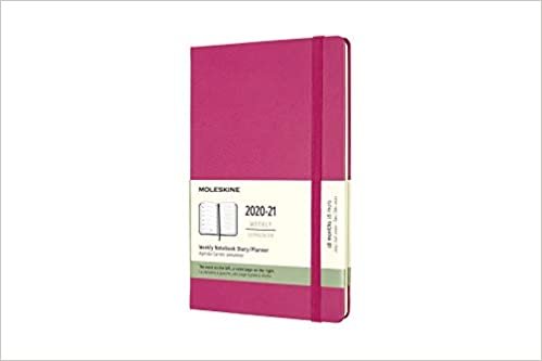 Moleskine 2020-21 Weekly Planner, 18M, Large, Bougainvillea Pink, Hard Cover (5 x 8.25)