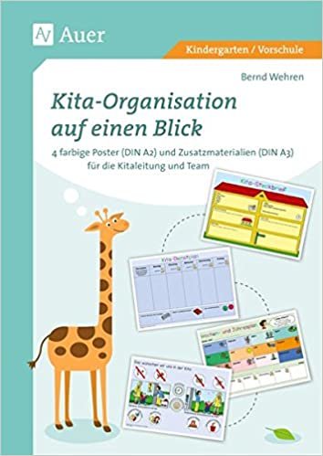 Kita-Organisation auf einen Blick: 4 farbige Poster (DIN A2) und Zusatzmaterialien (D IN A3) für Kitaleitung und Team (Kindergarten) indir