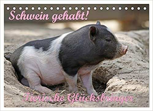 Schwein gehabt! (Tischkalender 2023 DIN A5 quer): Tierische Gluecksbringer (Monatskalender, 14 Seiten )