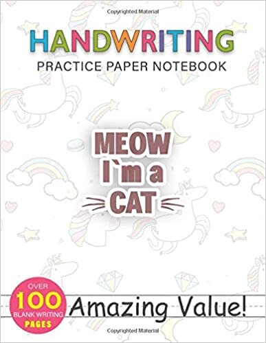 indir Notebook Handwriting Practice Paper for Kids Funny Halloween Cat Meow I m A Cat Lover Men Women Kid: Hourly, Daily Journal, Weekly, 8.5x11 inch, Journal, 114 Pages, Gym, PocketPlanner