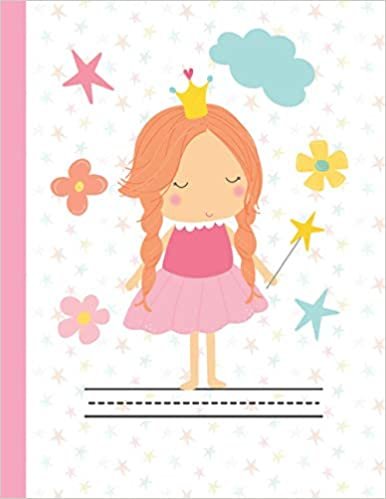 Primary composition notebook for girls- Cute Princess: Story Journal Dotted Midline and Picture Space | Grades K-2. indir
