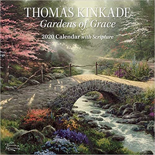 Thomas Kinkade Gardens of Grace with Scripture 2020 Wall Calendar