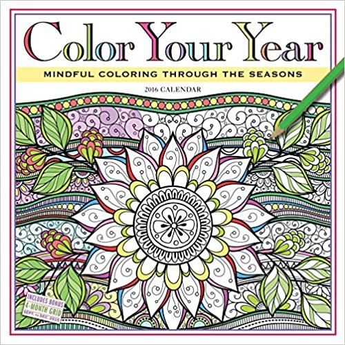 ダウンロード  Color Your Year 2016 Calendar: Mindful Coloring Through the Seasons 本