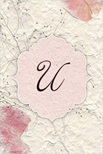 indir U: Flower Petal Journal, Monogram Initial Letter U Lined Diary Notebook