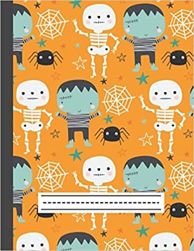 Primary composition notebook: Story Journal Dotted Midline and Picture Space | Grades K-2 | Halloween pattren indir