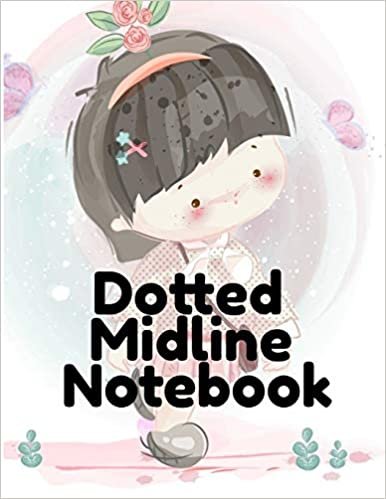indir Dotted Midline Notebook: ABC Tracing Book With Cute Coloring A to Z Pictures - Drawing &amp; Doodling Board For First Grade Students - 8.5&quot;x11&quot;, 130 Pages Elementary School Tracing Workbook