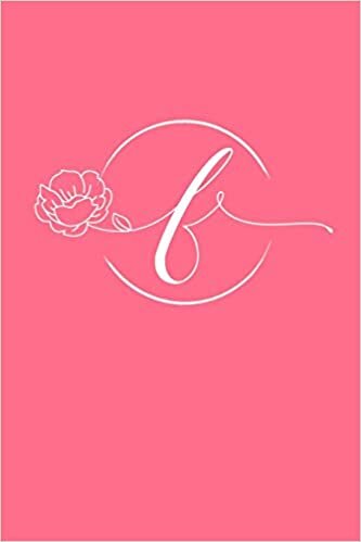 indir F: 110 College-Ruled Pages (6 x 9) | Bright Pink Monogram Journal and Notebook with a Simple Vintage Floral Rose Design | Personalized Initial Letter ... | Pretty Monogramed Composition Notebook