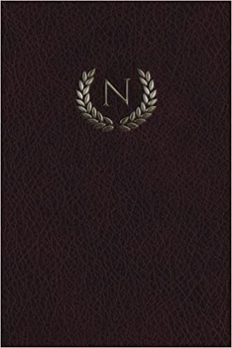 Monogram "N" Grid Notebook: 150 page Journal Notebook Sketchbook: Volume 14 (Monogram Maroon 150 Grid) indir