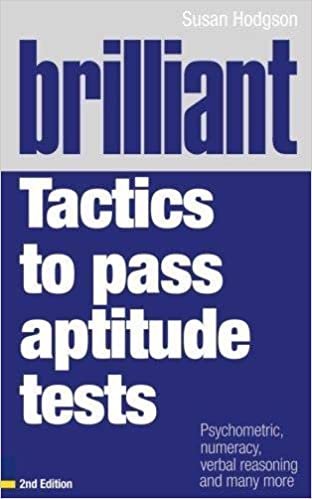 Susan Hodgson Brilliant Tactics to Pass Aptitude Tests: Psychometric, Numeracy, Verbal Reasoning and Many More ,Ed. :2 تكوين تحميل مجانا Susan Hodgson تكوين