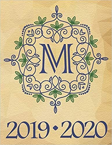 indir Weekly Planner Initial Letter “M” Monogram September 2019 - December 2020: 15 Month Large Print Schedule Organizer by Week for Teachers and Students ... Blue Initial - Parchment Background, Band 13)