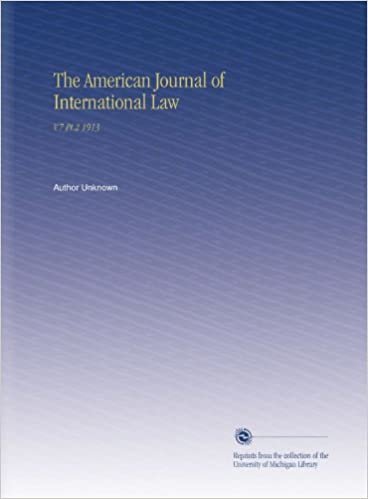 The American Journal of International Law: V.7 Pt.2 1913 indir