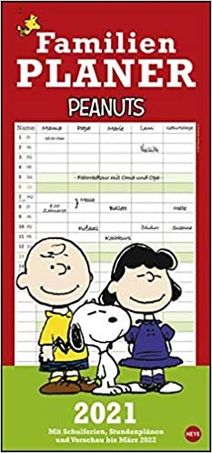 Peanuts Familienplaner - Kalender 2021 ダウンロード