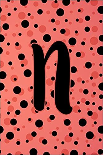 indir N: Letter N Monogram Black Red &amp; Pink Polka Dot Notebook &amp; Journal