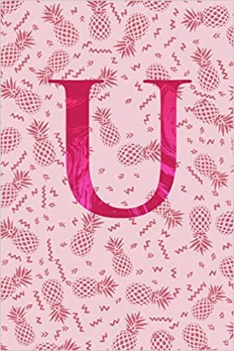 indir U: Letter U Monogram Initials Pink Pineapple Notebook &amp; Journal
