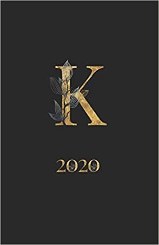 2020: Planner with Gold Monogram | Initial Letter K | Weekly Agenda for Girls & Women | Organizer with To-Do’s, Notes | Monthly & Yearly Calendar | Black indir