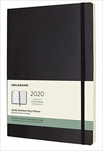 Moleskine Classic 12 Month 2020 Weekly Planner, Soft Cover, XL (7.5" x 9.5") Black