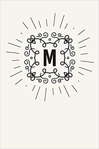 M: 110 College-Ruled Pages | Monogram Journal and Notebook with a Light Background and Classic Line Design | Personalized Initial Letter Journal | Monogramed Composition Notebook indir