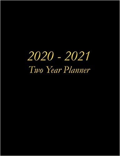 2020 – 2021 Two Year Planner: Black With Gold Letters Cover – Includes Major U.S. Holidays and Sporting Events indir