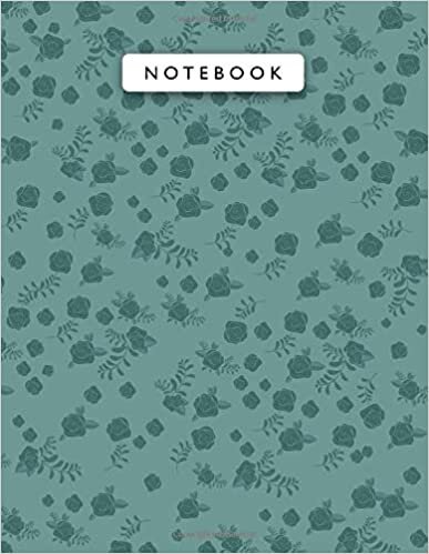 indir Notebook Celadon Green Color Mini Vintage Rose Flowers Patterns Cover Lined Journal: Monthly, 110 Pages, Planning, College, Wedding, 21.59 x 27.94 cm, Journal, 8.5 x 11 inch, Work List, A4