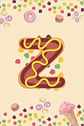 Z: Monogram Initial Z Notebook Pretty Sweet Doughnut Snack & Candy Blank Lined Paper Journal Gift for Girls and Boys indir
