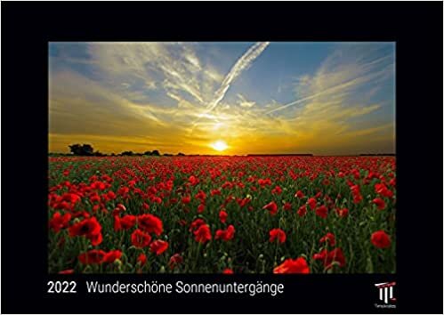 ダウンロード  Wunderschoene Sonnenuntergaenge 2022 - Black Edition - Timokrates Kalender, Wandkalender, Bildkalender - DIN A3 (42 x 30 cm) 本