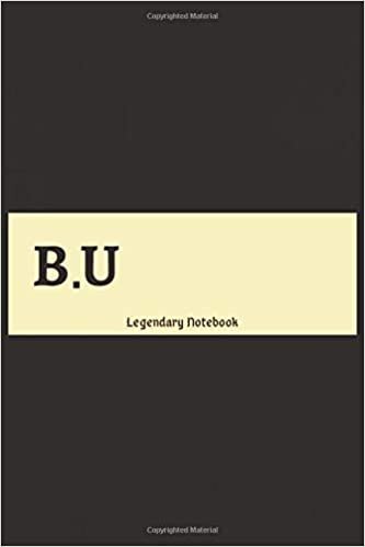 B.U : Brouwn Monogram Personalized Notebook With Two Initials.: Matte Soft Cover Professional Style, And Geometric Design for Men & Women with 120 Blank Wide Lined Pages indir