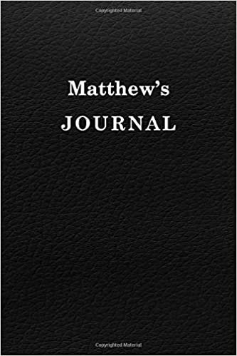 Matthew 's Journal Black Journal University Graduation gift: Lined Notebook / Journal Gift, 120 Pages, 6x9, Soft Cover, Matte Finish indir