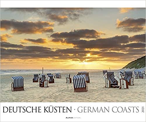Deutsche Küsten 2021 - Bild-Kalender XXL 60x50 cm - Nordsee - Ostsee - Landschaftskalender - Natur-Kalender - Wand-Kalender - Alpha Edition indir