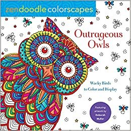 indir Zendoodle Colorscapes: Outrageous Owls: Wacky Birds to Color and Display