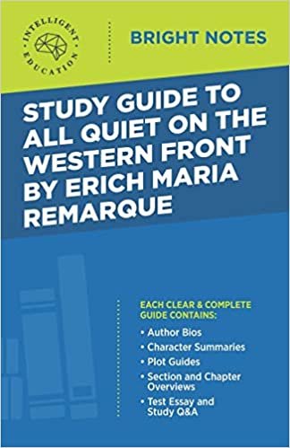 Study Guide to All Quiet on the Western Front by Erich Maria Remarque (Bright Notes) indir