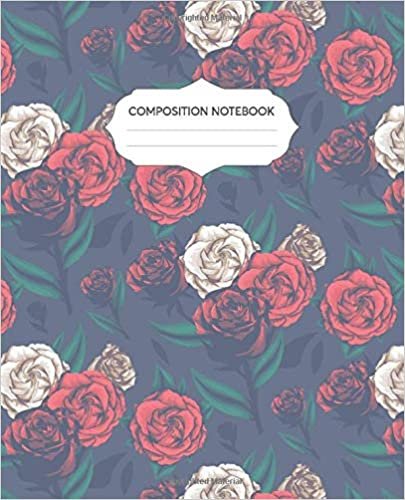 indir Composition Notebook: College Ruled Flower for Girls s Kids School Writing Notes Journal Cute Wide Ruled Paper 110 pages: Wide Blank Lined ... for Home School College Notebook With Floral