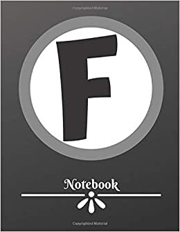 indir F notebook: Personalised notebook for all people with names starting with F. | 80 black lined pages | A4 | 8.5x11 inches