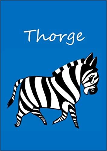 indir Thorge: individualisiertes Malbuch / Notizbuch / Tagebuch - Zebra - A4 - blanko