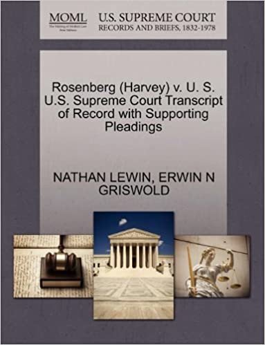 indir Rosenberg (Harvey) v. U. S. U.S. Supreme Court Transcript of Record with Supporting Pleadings