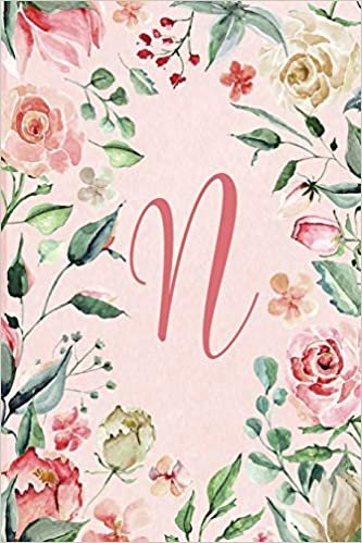 Planner Undated 6"x9” – Pink Green Floral Design - Initial N: Non-dated Weekly and Monthly Day Planner, Calendar, Organizer for Women, Teens – Letter ... Design 6”x9” Undated Planner Alphabet Series) indir
