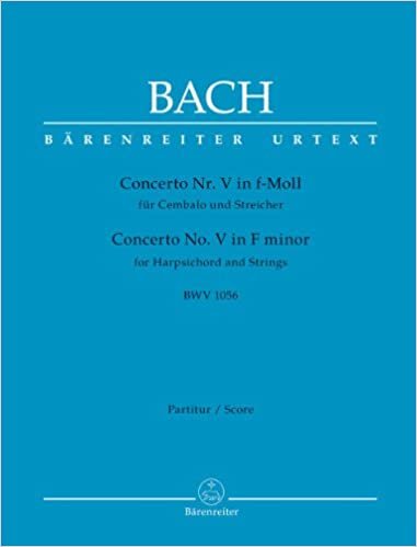 Concerto Nr. V für Cembalo und Streicher f-Moll BWV 1056: Partitur