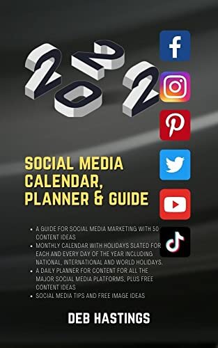ダウンロード  2022 Social Media Calendar, Planner, and Guide Workbook 8.5" x 11" Marketing (English Edition) 本
