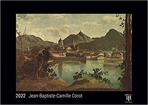 ダウンロード  Jean-Baptiste-Camille Corot 2022 - Black Edition - Timokrates Kalender, Wandkalender, Bildkalender - DIN A3 (42 x 30 cm) 本
