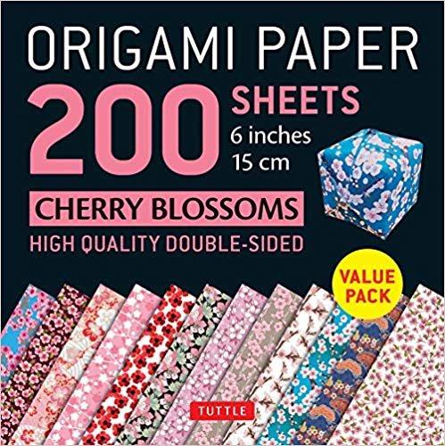 Origami Paper 200 sheets Cherry Blossoms 6 inch (15 cm): Instructions for 8 Projects Included: High-Quality Origami Sheets Printed with 12 Different Colors