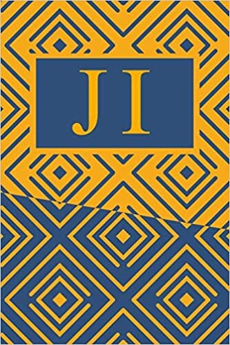 indir J I: Art Deco Initials J I Monogram Notebook, J I Monogrammed Journal Gift