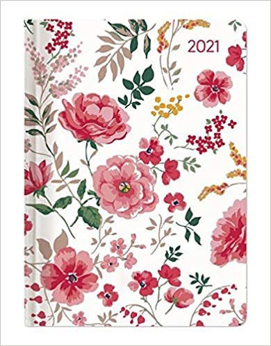 indir Ladytimer Midi Flowers 2021 - Taschen-Kalender 12x17 cm - Blumen - mit Mattfolie - Notiz-Buch - Weekly - 192 Seiten - Alpha Edition