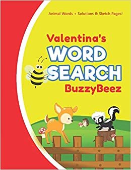Valentina's Word Search: Solve Safari Farm Sea Life Animal Wordsearch Puzzle Book + Draw & Sketch Sketchbook Activity Paper | Help Kids Spell Improve ... | Creative Fun | Personalized Name Letter V