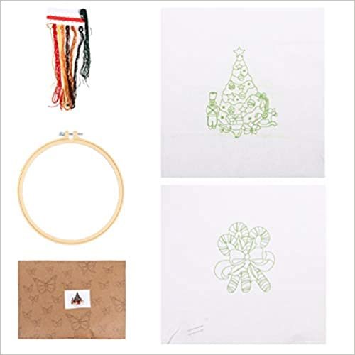  بدون تسجيل ليقرأ EXCEART 2 Sets Christmas Embroidery Kits Merry Christmas Tree and Candy Cane Pattern Cross Stitch Kits Including Embroidery Clothes with Hoops and Color Threads for Beginners